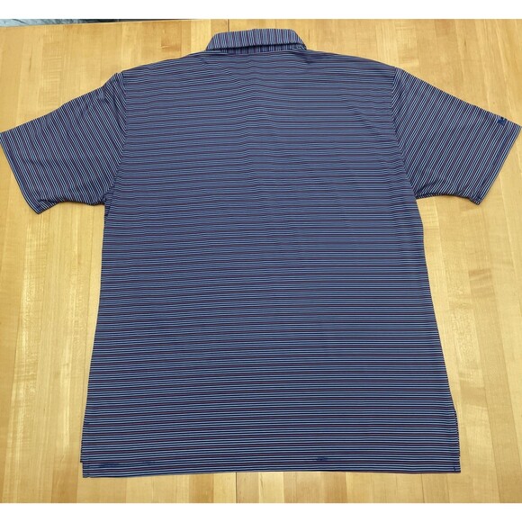 Holderness & Bourne Men’s Golf Shirt Blue Pink Stripe XL - Picture 8 of 11